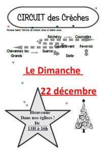 Lire la suite à propos de l’article Circuit des crèches – Sud territoire – 22 décembre 2019