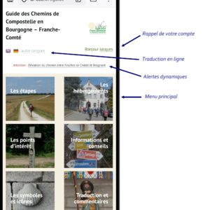 Guide des Chemins de Compostelle en Bourgogne – Franche-Comté – Version électronique – Abonnement 12 mois